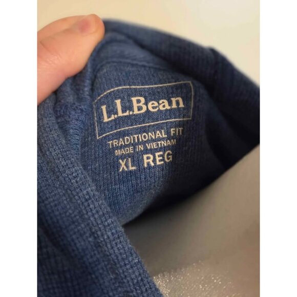 LL Bean mens pullover Henley sweatshirt XL - Picture 3 of 5